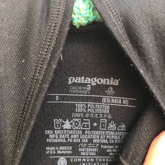 Patagonia Womens Capilene 3 Black Baselayer Sz M - Picture 2 of 5